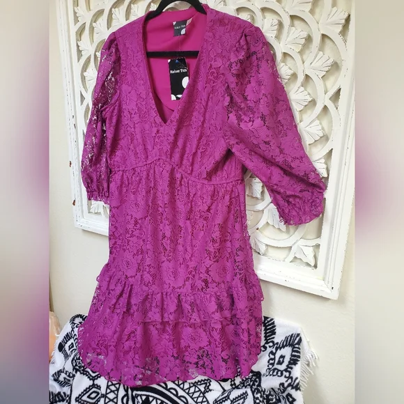 Sold Out Maison Tara NWT Lace Mini Dress - Picture 5 of 15